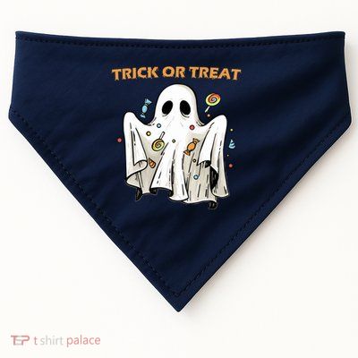 Trick Or Treat Candy Ghost Halloween USA-Made Doggie Bandana