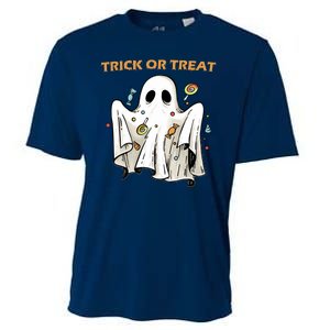 Trick Or Treat Candy Ghost Halloween Cooling Performance Crew T-Shirt