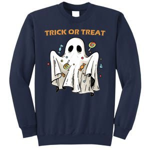 Trick Or Treat Candy Ghost Halloween Sweatshirt