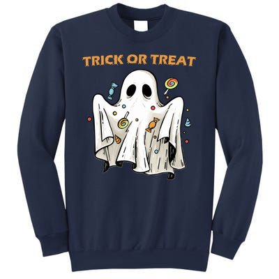 Trick Or Treat Candy Ghost Halloween Sweatshirt