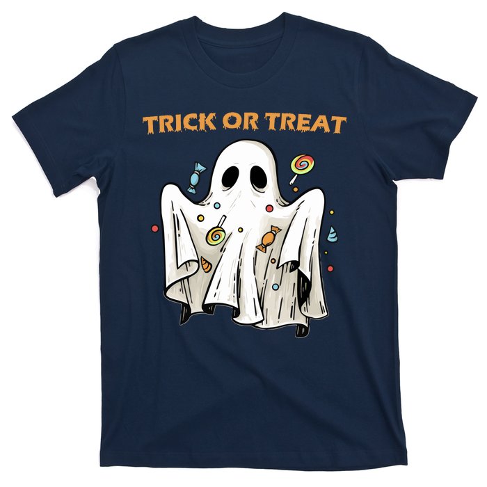 Trick Or Treat Candy Ghost Halloween T-Shirt