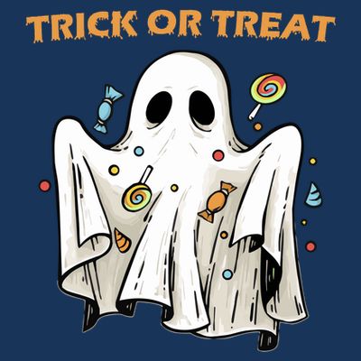 Trick Or Treat Candy Ghost Halloween T-Shirt