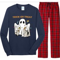 Trick Or Treat Candy Ghost Halloween Long Sleeve Pajama Set