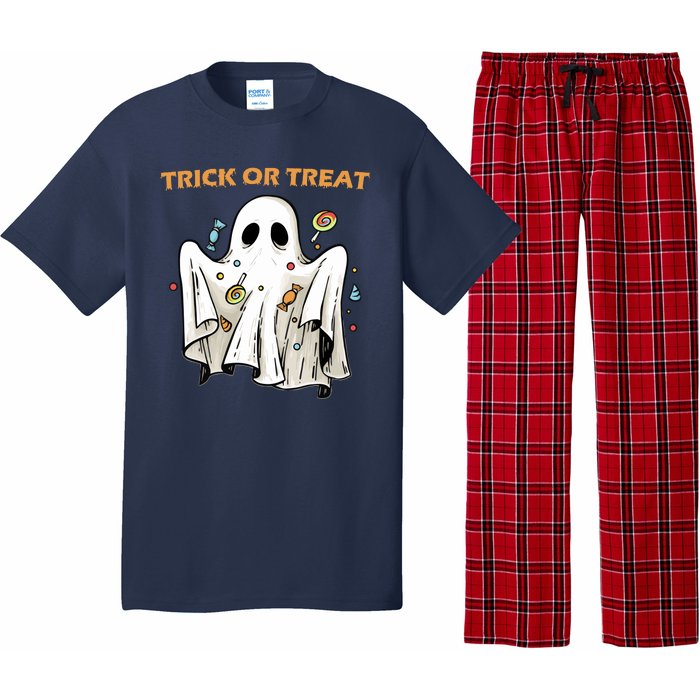 Trick Or Treat Candy Ghost Halloween Pajama Set