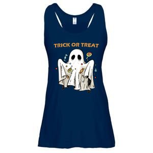 Trick Or Treat Candy Ghost Halloween Ladies Essential Flowy Tank