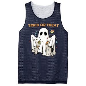 Trick Or Treat Candy Ghost Halloween Mesh Reversible Basketball Jersey Tank