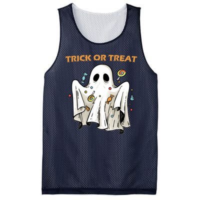 Trick Or Treat Candy Ghost Halloween Mesh Reversible Basketball Jersey Tank