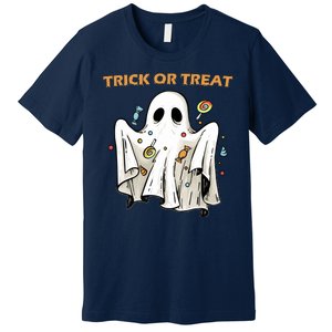 Trick Or Treat Candy Ghost Halloween Premium T-Shirt