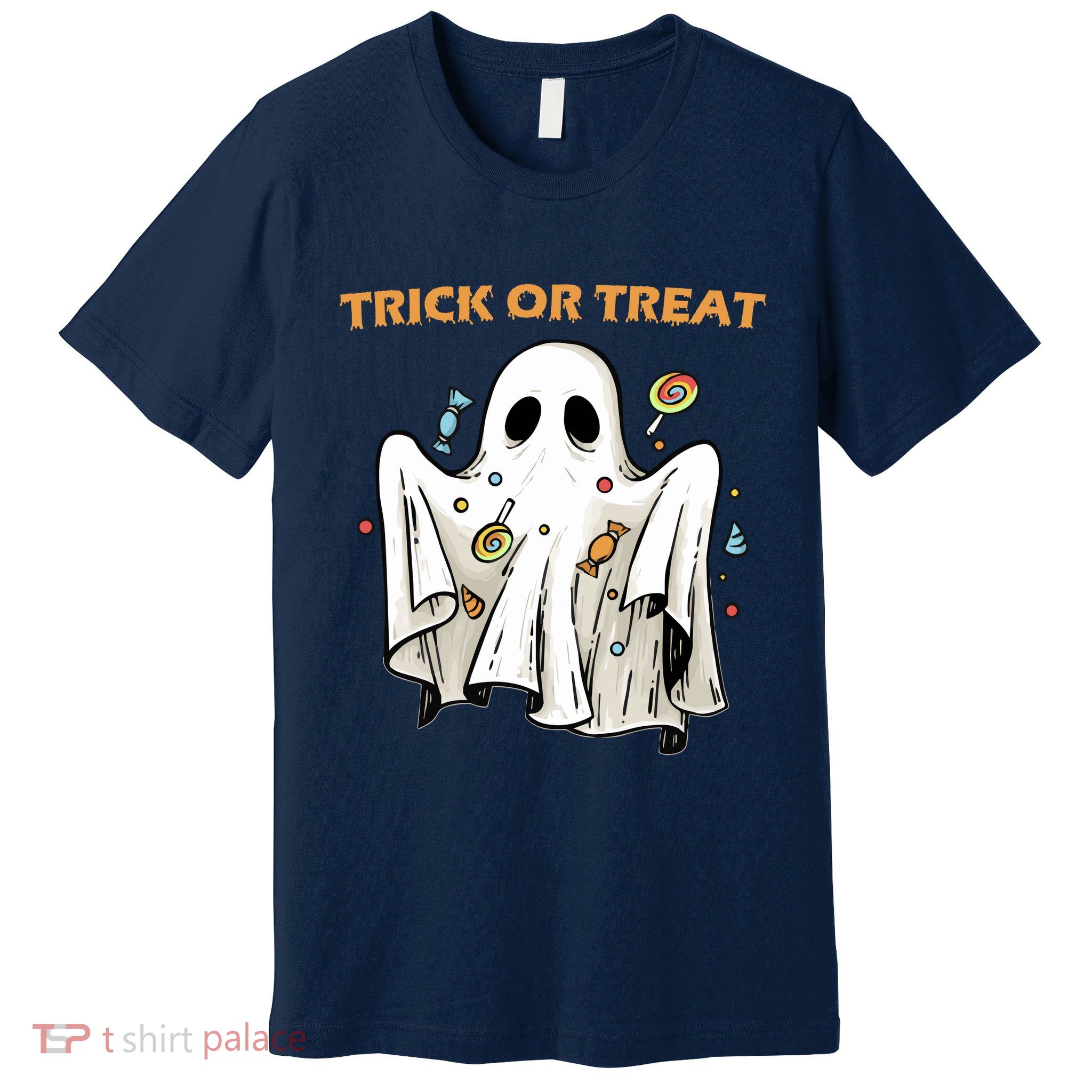 Trick Or Treat Candy Ghost Halloween Premium T-Shirt