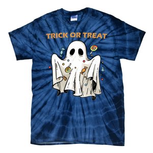 Trick Or Treat Candy Ghost Halloween Tie-Dye T-Shirt