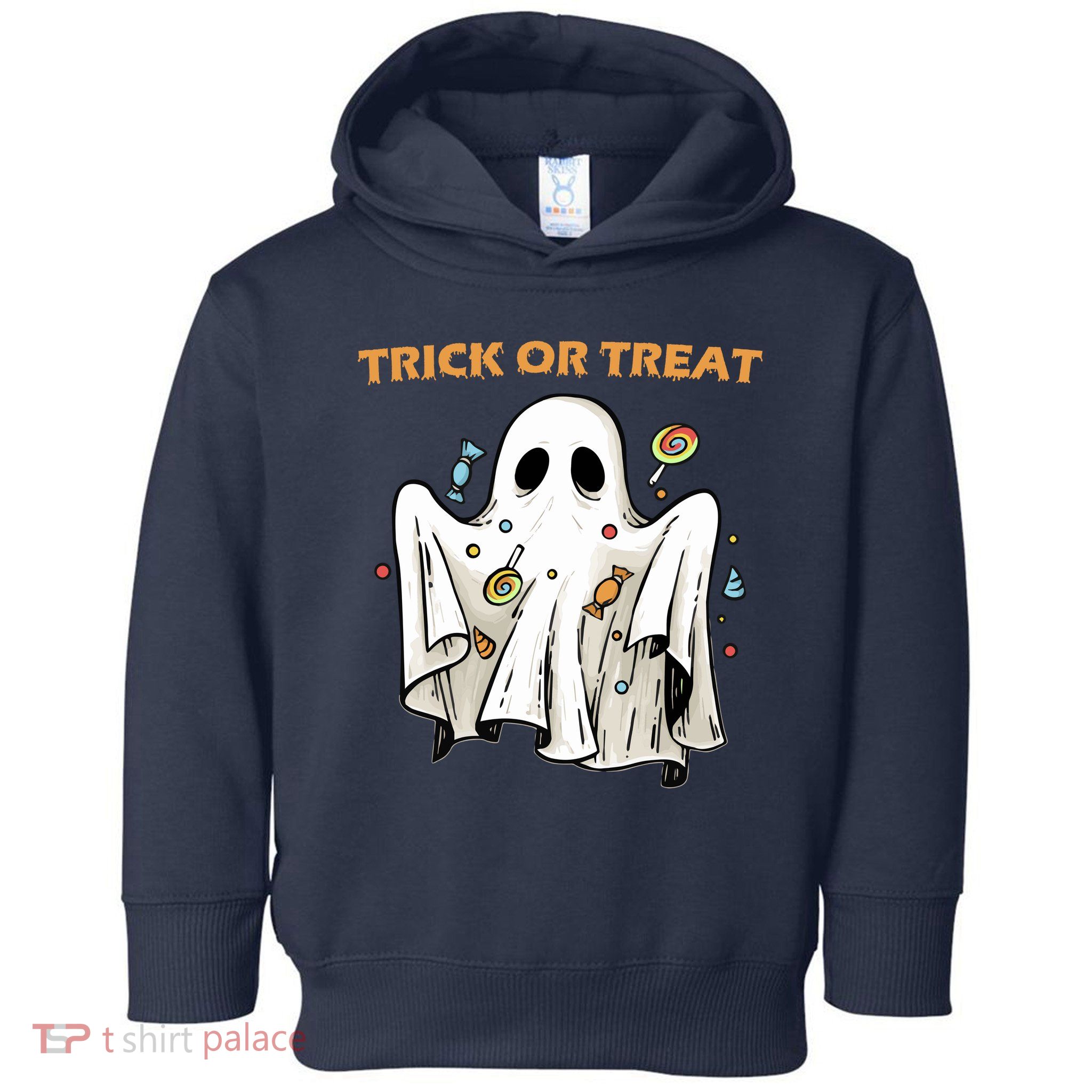Trick Or Treat Candy Ghost Halloween Toddler Hoodie