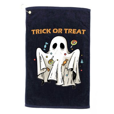 Trick Or Treat Candy Ghost Halloween Golf Towel