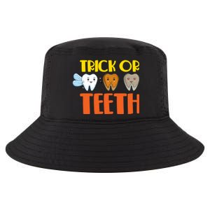 Trick Or Teeth Funny Halloween Dentist Dental Hygienist Gift Cool Comfort Performance Bucket Hat