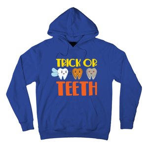 Trick Or Teeth Funny Halloween Dentist Dental Hygienist Gift Hoodie