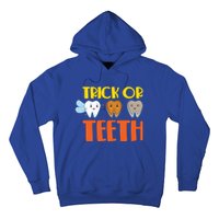 Trick Or Teeth Funny Halloween Dentist Dental Hygienist Gift Hoodie