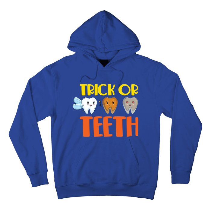 Trick Or Teeth Funny Halloween Dentist Dental Hygienist Gift Hoodie