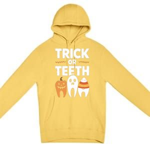 Trick Or Th Funny Dental Halloween Treat Dentist Funny Gift Premium Pullover Hoodie