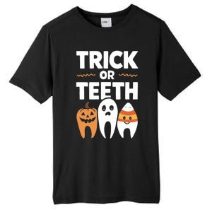 Trick Or Th Funny Dental Halloween Treat Dentist Funny Gift Tall Fusion ChromaSoft Performance T-Shirt