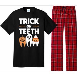 Trick Or Th Funny Dental Halloween Treat Dentist Funny Gift Pajama Set