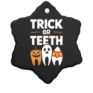 Trick Or Th Funny Dental Halloween Treat Dentist Funny Gift Ceramic Star Ornament