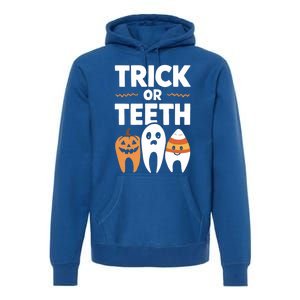 Trick Or Th Funny Dental Halloween Treat Dentist Funny Gift Premium Hoodie