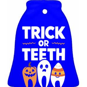 Trick Or Th Funny Dental Halloween Treat Dentist Funny Gift Ceramic Bell Ornament