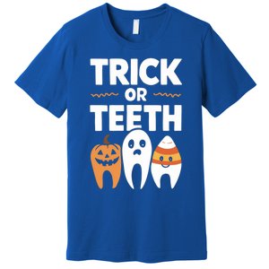 Trick Or Th Funny Dental Halloween Treat Dentist Funny Gift Premium T-Shirt