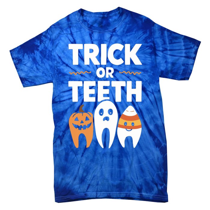 Trick Or Th Funny Dental Halloween Treat Dentist Funny Gift Tie-Dye T-Shirt