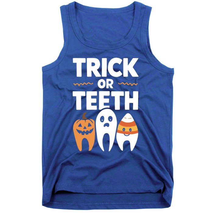 Trick Or Th Funny Dental Halloween Treat Dentist Funny Gift Tank Top