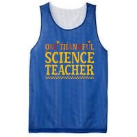 Thanksgiving One Thankful Science Teacher Gift Mesh Reversible Basketball Jersey Tank