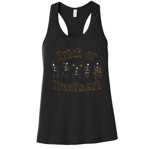 Trick Or Treatt Pt Physical Therapy Therapist Halloween Women's Racerback Tank