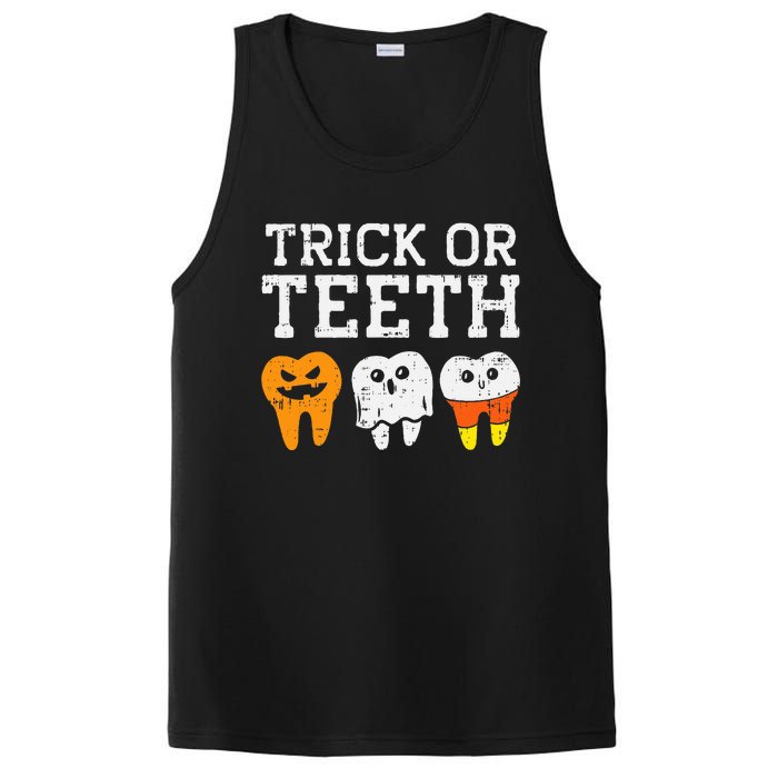 Trick Or Teeth Funny Dental Halloween Treat Dentist PosiCharge Competitor Tank