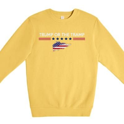 Trump Or The Tramp 2024 Vote Vance 2024 Premium Crewneck Sweatshirt