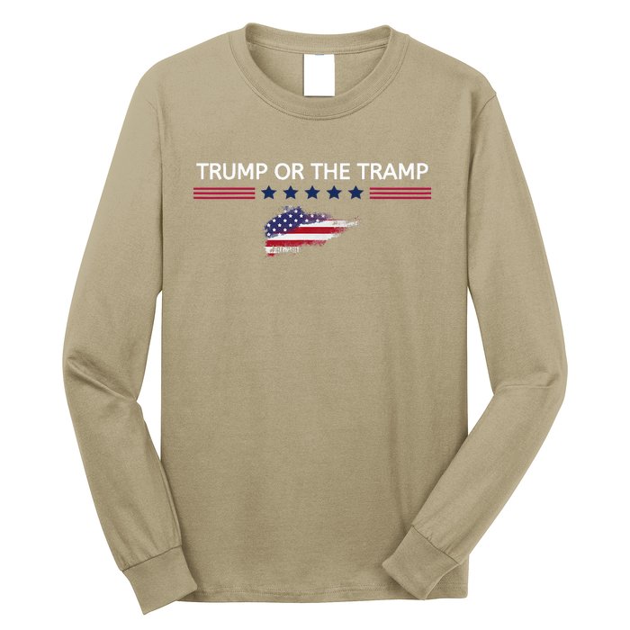 Trump Or The Tramp 2024 Vote Vance 2024 Long Sleeve Shirt