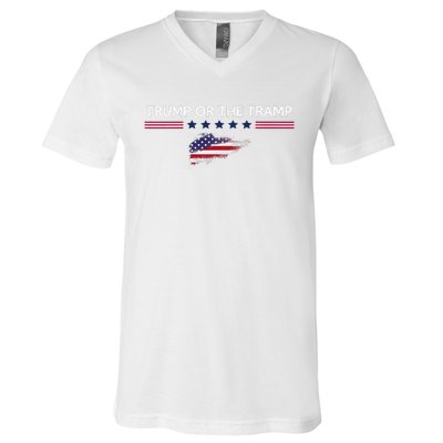 Trump Or The Tramp 2024 Vote Vance 2024 V-Neck T-Shirt