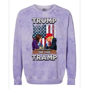 Trump Or The Tramp 2024 Vote For Trump Trump Vance 2024 Colorblast Crewneck Sweatshirt