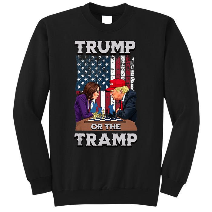 Trump Or The Tramp 2024 Vote For Trump Trump Vance 2024 Tall Sweatshirt