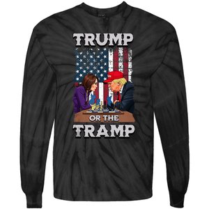 Trump Or The Tramp 2024 Vote For Trump Trump Vance 2024 Tie-Dye Long Sleeve Shirt