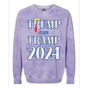 Trump Or The Tramp 2024 Vote For Trump Trump Vance 2024 Colorblast Crewneck Sweatshirt