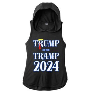 Trump Or The Tramp 2024 Vote For Trump Trump Vance 2024 Ladies PosiCharge Tri-Blend Wicking Draft Hoodie Tank