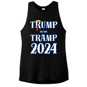 Trump Or The Tramp 2024 Vote For Trump Trump Vance 2024 Ladies PosiCharge Tri-Blend Wicking Tank