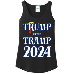 Trump Or The Tramp 2024 Vote For Trump Trump Vance 2024 Ladies Essential Tank