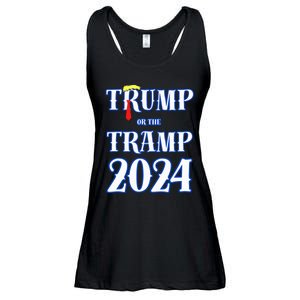 Trump Or The Tramp 2024 Vote For Trump Trump Vance 2024 Ladies Essential Flowy Tank