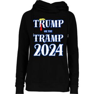 Trump Or The Tramp 2024 Vote For Trump Trump Vance 2024 Womens Funnel Neck Pullover Hood