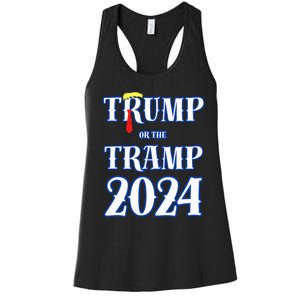 Trump Or The Tramp 2024 Vote For Trump Trump Vance 2024 Women's Racerback Tank