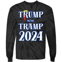 Trump Or The Tramp 2024 Vote For Trump Trump Vance 2024 Tie-Dye Long Sleeve Shirt