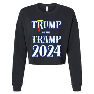 Trump Or The Tramp 2024 Vote For Trump Trump Vance 2024 Cropped Pullover Crew