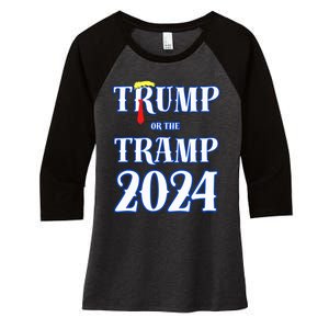 Trump Or The Tramp 2024 Vote For Trump Trump Vance 2024 Women's Tri-Blend 3/4-Sleeve Raglan Shirt