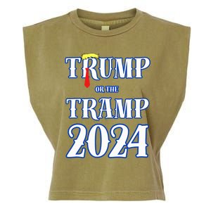 Trump Or The Tramp 2024 Vote For Trump Trump Vance 2024 Garment-Dyed Women's Muscle Tee