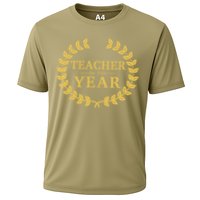 Teacher Of The Year Greatest Ever Award Day Cooling Performance Crew T-Shirt